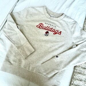 Champion Light Gray Georgia Bulldogs Crewneck